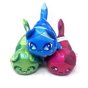 Aphmau Mee Meows Celestial Plush Lot Emerald Ruby Sapphire Red Blue Green Cats